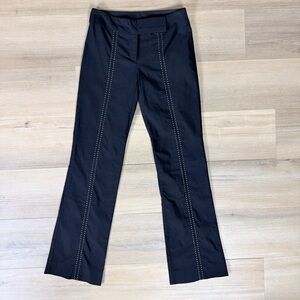 Poleci Black Tailored Stretch Trousers with Stitch Detail | Size 2